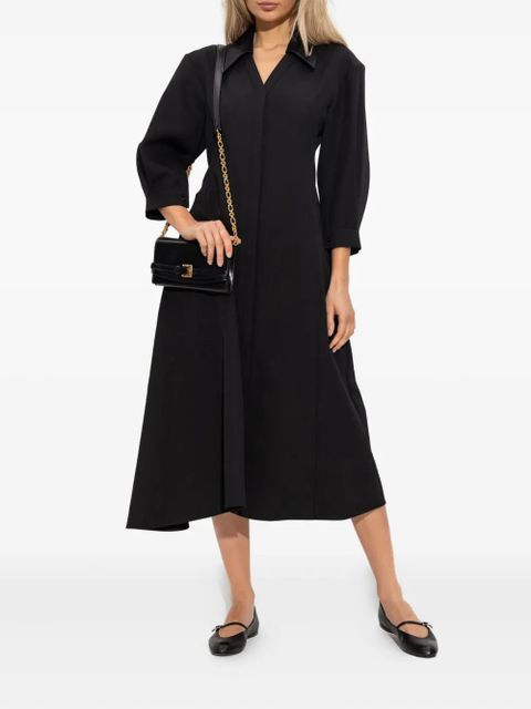 Jil Sander long-sleeves midi dress - 001 BLACK - zdjęcie produktu nr 2