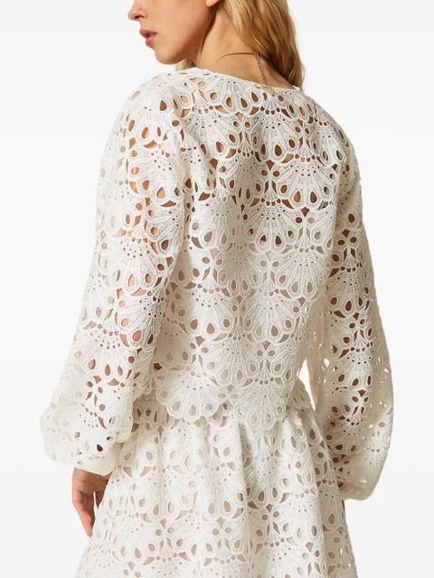 TWINSET macramé-woven blouse - White