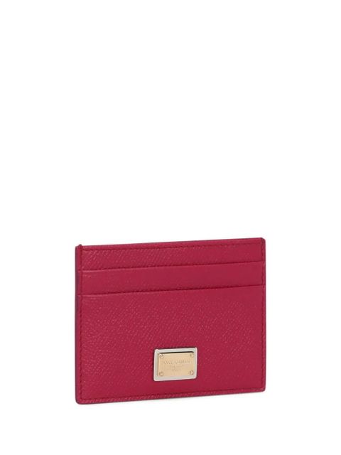 Dolce & Gabbana Dauphine logo-plaque cardholder - Pink