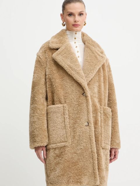 BOSS Orange płaszcz kolor beżowy 50548583 - zdjęcie produktu nr 1