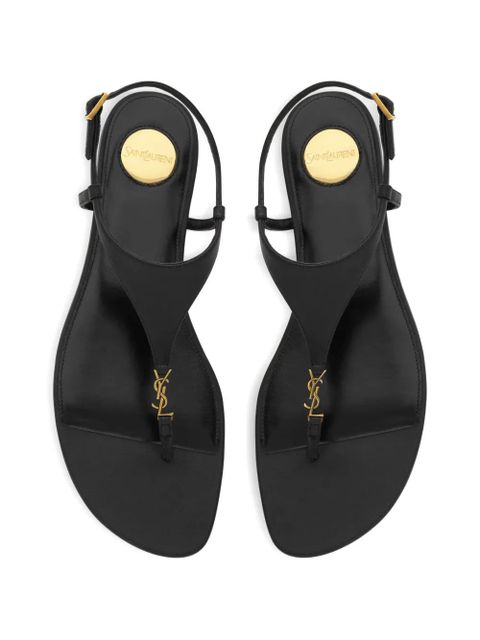 Saint Laurent leather sandals - Black
