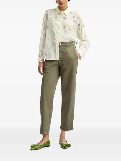 Essentiel Antwerp floral embroidered shirt - Green