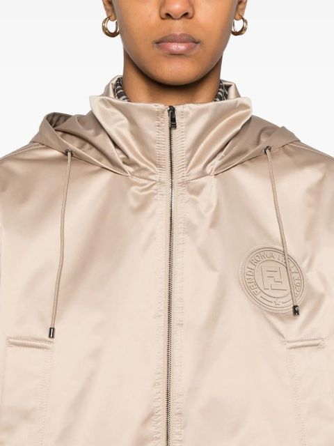 FENDI logo-patch jacket - Neutrals