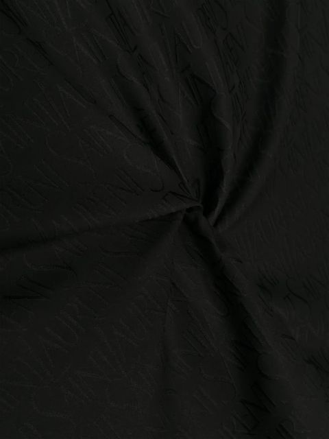 Saint Laurent logo-jacquard scarf - Black - zdjęcie produktu nr 2