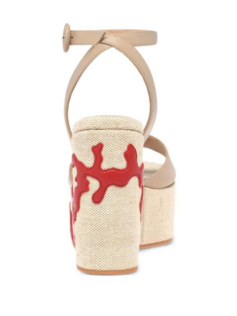 Gianvito Rossi Malia platform-coral sandals - Neutrals