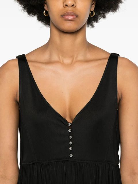 Lanvin sleeveless tiered dress - Black
