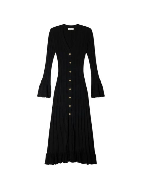 SANDRO midi knit dress - Black - zdjęcie produktu nr 1