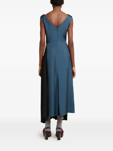 Marni draping-detail split mini dress - Black