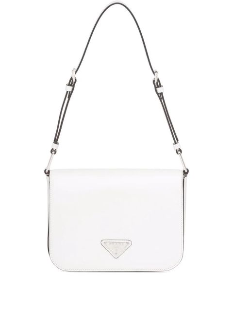 Prada brushed leather shoulder bag - White - zdjęcie produktu nr 1