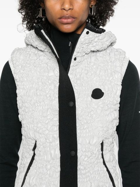 Moncler shirred gilet - Grey