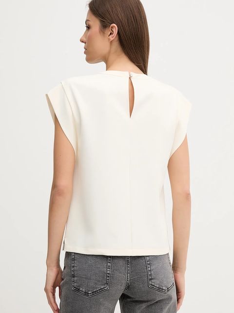 Joop! bluzka damska kolor beżowy gładka 30048081