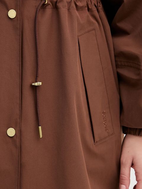 Barbour kurtka przeciwdeszczowa kolor brązowy przejściowa LWB0912