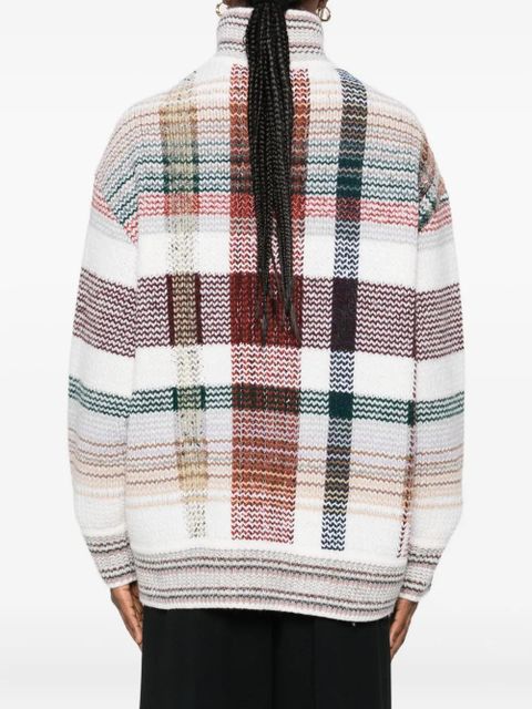 Missoni plaid-pattern cardigan - White