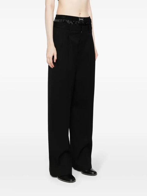 Alexander Wang layered-design wool trousers - Black