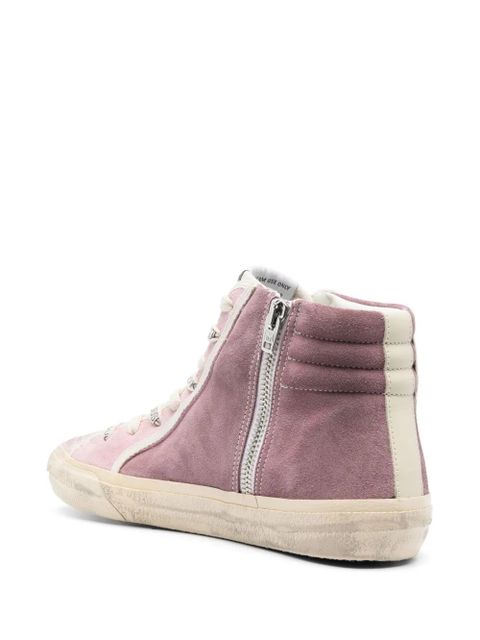 Golden Goose Slide high-top suede sneakers - Pink