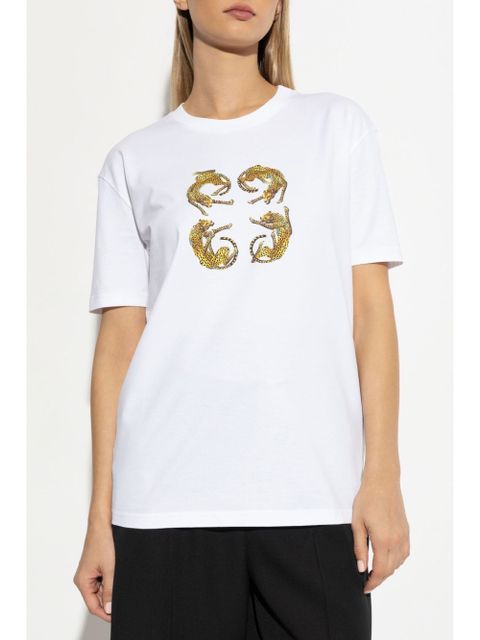 Givenchy 4G leopard-print t-shirt - White - zdjęcie produktu nr 2