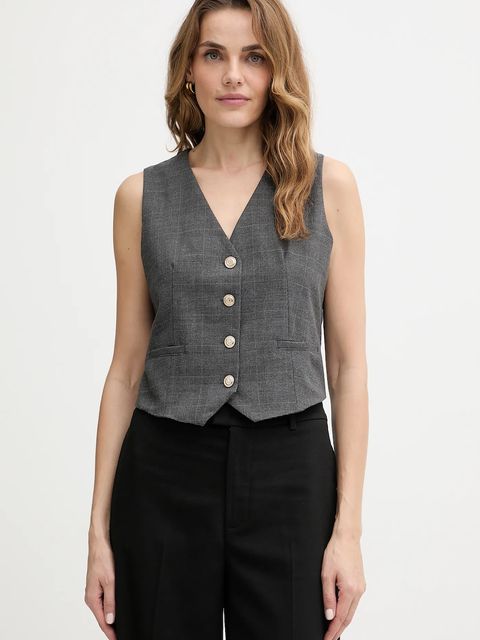 Morgan kamizelka kolor szary jednorzędowa CAMME.F - zdjęcie produktu nr 1