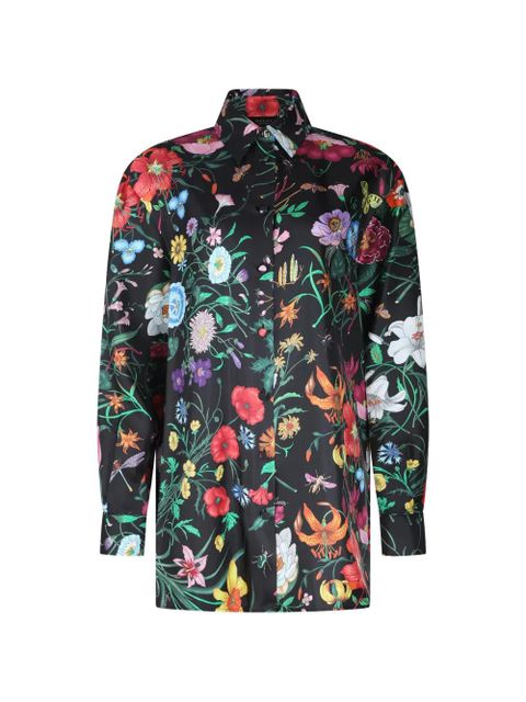Gucci floral-print shirt - Black - zdjęcie produktu nr 1