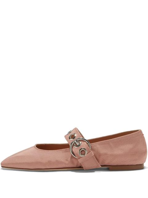 Aeyde Uma eyelet-buckle ballet flats - Pink - zdjęcie produktu nr 1