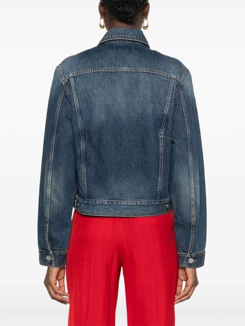Victoria Beckham cropped denim jacket - Blue