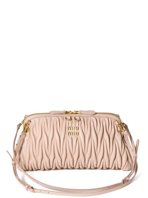 Miu Miu matelassé leather clutch bag - Pink - zdjęcie produktu nr 1