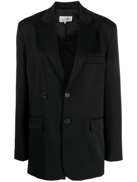 MM6 Maison Margiela single-breasted blazer - Black - zdjęcie produktu nr 1
