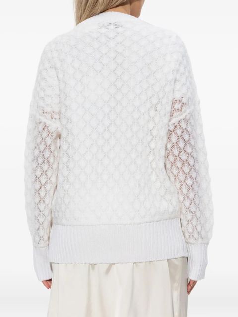 Blumarine open-knit cardigan - White