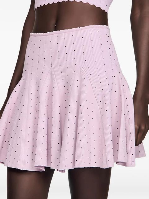 SANDRO mini elasticated-waistband skirt - Purple