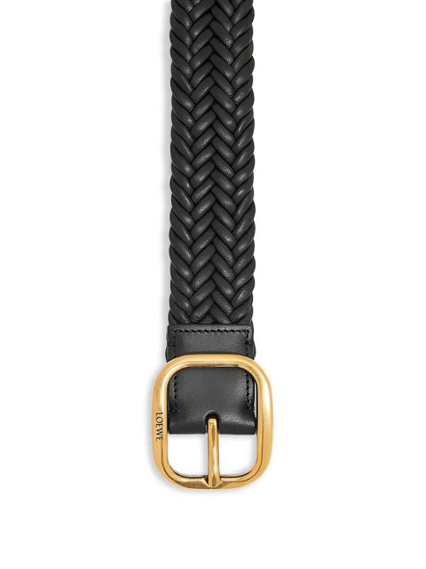 LOEWE braided leather belt - Black - zdjęcie produktu nr 2