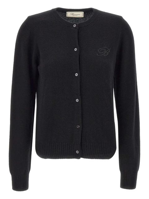 Blumarine embroidered logo button cardigan - Black - zdjęcie produktu nr 1