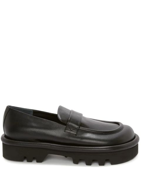 JW Anderson Bumper-Tube leather chunky loafers - Black