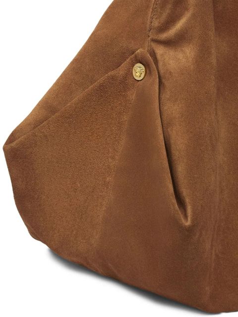 Versace large Protea suede shoulder bag - Brown
