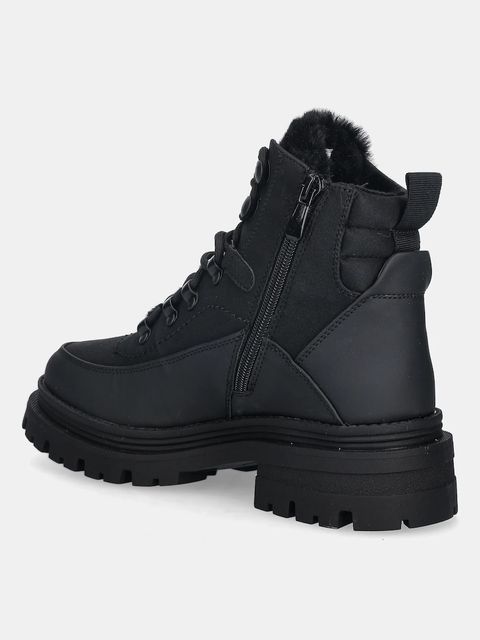 U.S. Polo Assn. botki ALICYA001A damskie kolor czarny na płaskim obcasie ocieplone ALICYA001W/EHY2