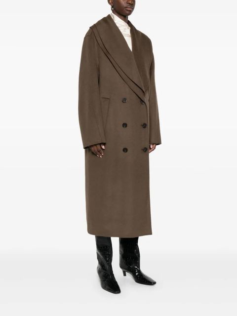 Magda Butrym shawl-lapel double-breasted coat - Brown - zdjęcie produktu nr 2