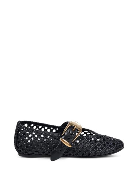 ZIMMERMANN Alchemy woven-design ballet flats - Black - zdjęcie produktu nr 1