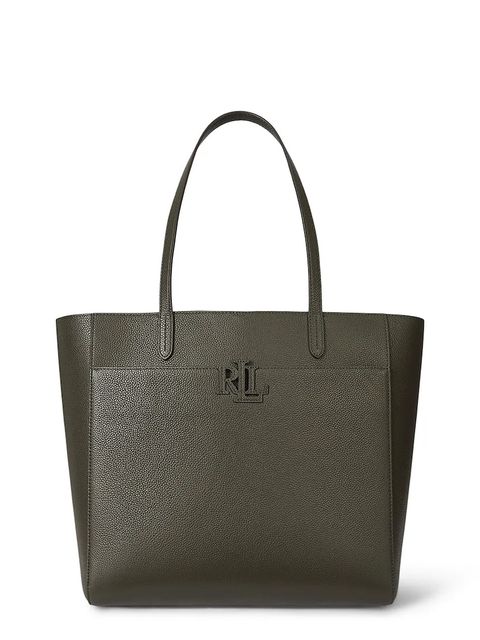 Lauren Ralph Lauren torebka skórzana kolor zielony 431960183 - zdjęcie produktu nr 1