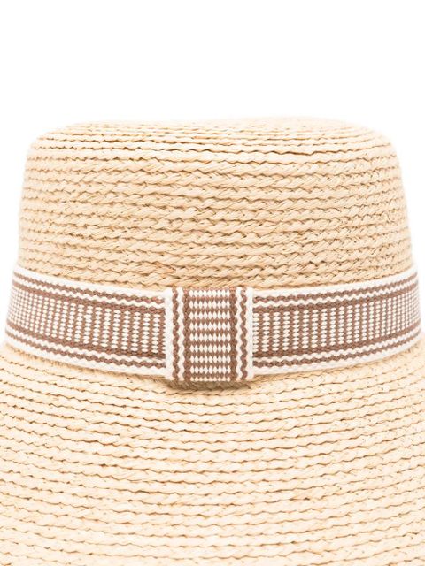 Miu Miu ribbon straw hat - Neutrals