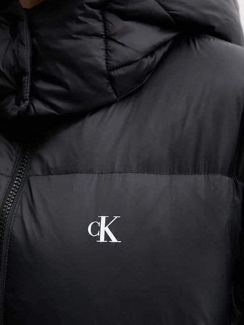 Calvin Klein Jeans kurtka puchowa kolor czarny zimowa LV047D502G