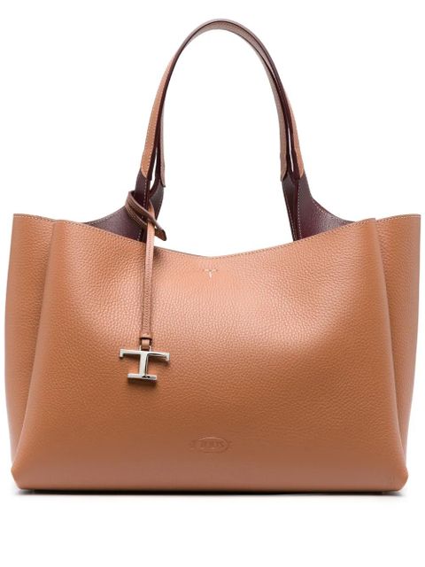 Tod's T Timeless leather tote bag - Brown - zdjęcie produktu nr 1