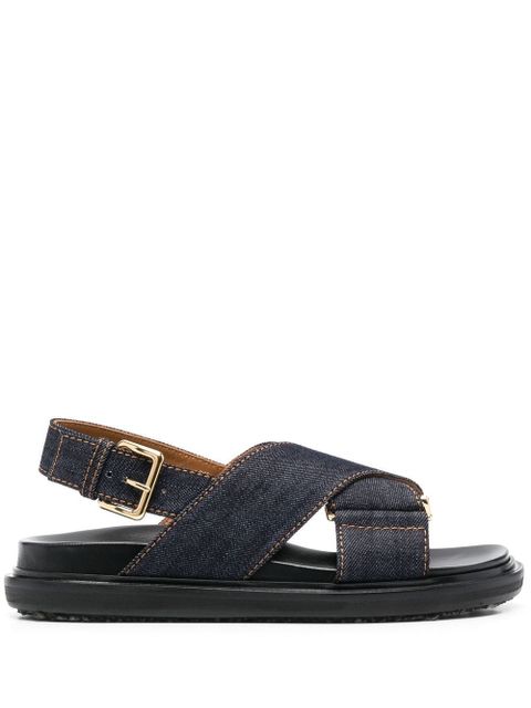 Marni criss-cross denim sandals - Blue - zdjęcie produktu nr 1