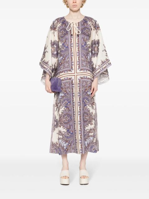 ZIMMERMANN Ottie linen kaftan dress - Neutrals - zdjęcie produktu nr 2
