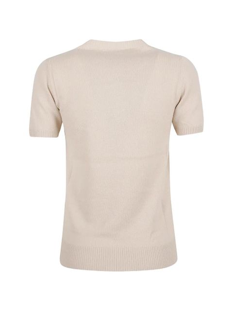 Miu Miu ribbed button cashmere top - Neutrals - zdjęcie produktu nr 2