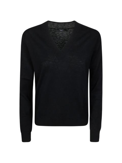 Weekend Max Mara V-neck knit wool sweater - Black - zdjęcie produktu nr 1