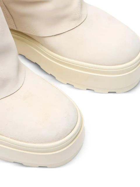 Casadei platform leather boots - Neutrals