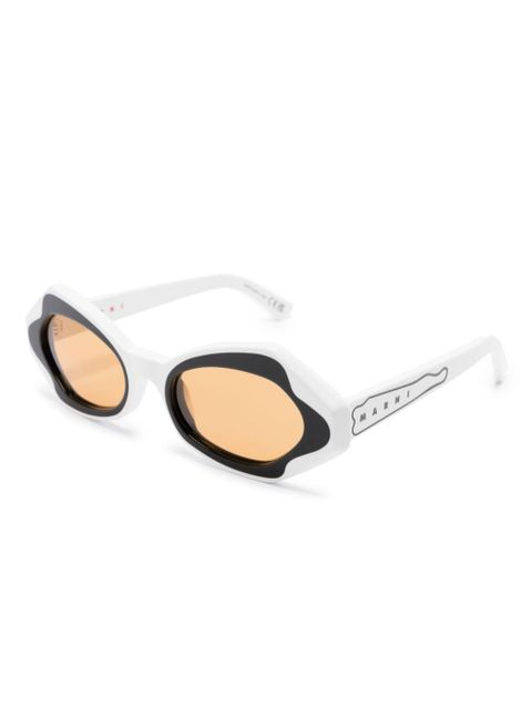 Marni Eyewear oval-frame sunglasses - White - zdjęcie produktu nr 2