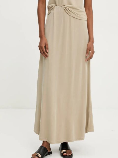 Answear.LAB bluzka i spódnica damski kolor beżowy