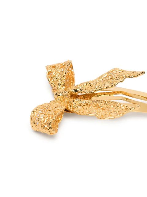 SHUSHU/TONG x Yvmin bow-shape hair clip - Gold