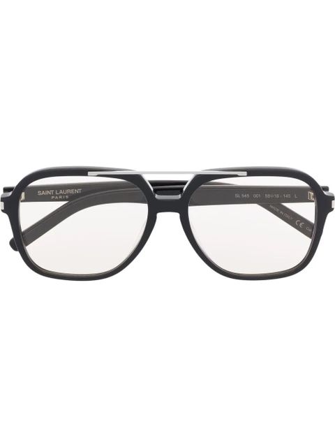 Saint Laurent Eyewear square-lens sunglasses - Black - zdjęcie produktu nr 1