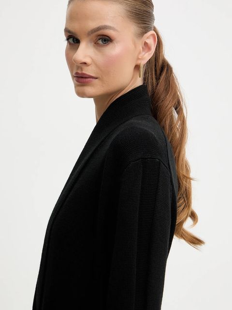 Armani Exchange kardigan z dodatkiem wełny damski kolor czarny XW000766 AF13774