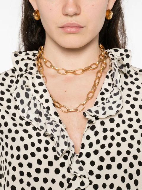 Chloé ruffled-neck blouse - White